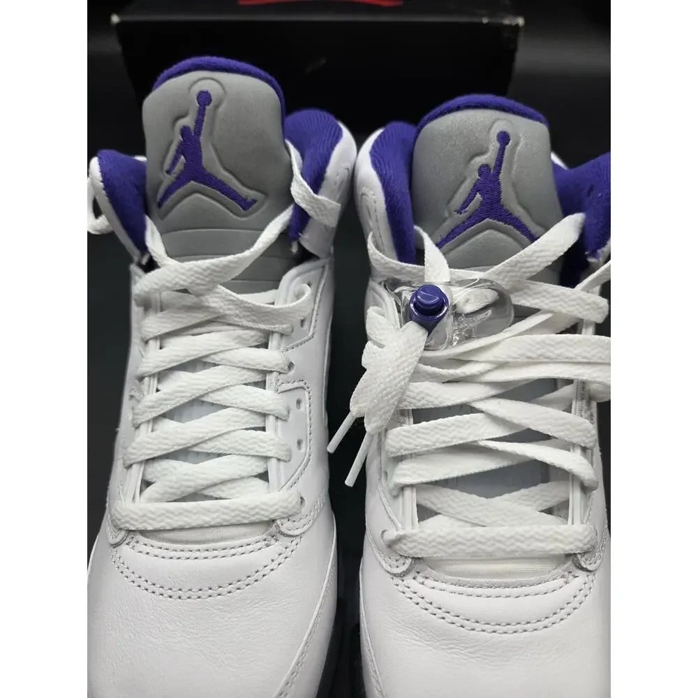Nike Air Jordan 5 Retro GS Dark Concord 7Y White Purple 440888-141 New Box